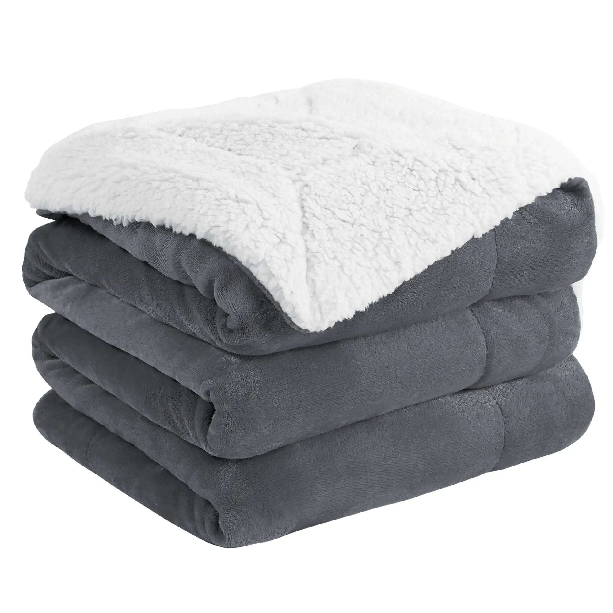 Coperta Sherpa in pile Sherpa a doppio strato di lusso Super morbida all'ingrosso per letto