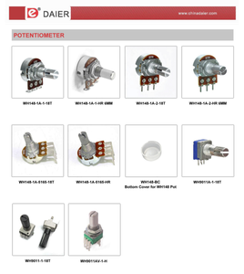 WH148-1AK-1双双旋转10k线性电位器6针带开关 - Product Image 6
