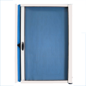 Mosquitera de rodillo deslizante Horizontal para puerta, pantalla retráctil antimoscas, enrollable, a prueba de roturas