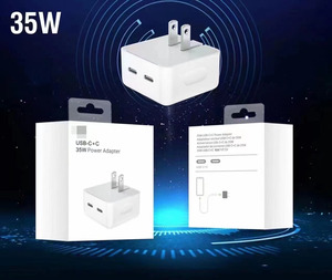 35w Gan Pd çift usb-c Qc3.0 Gan hızlı şarj Usb tip c duvar adaptörü şarj cariphone için Iphone X 12 14 için Apple - Product Image 3