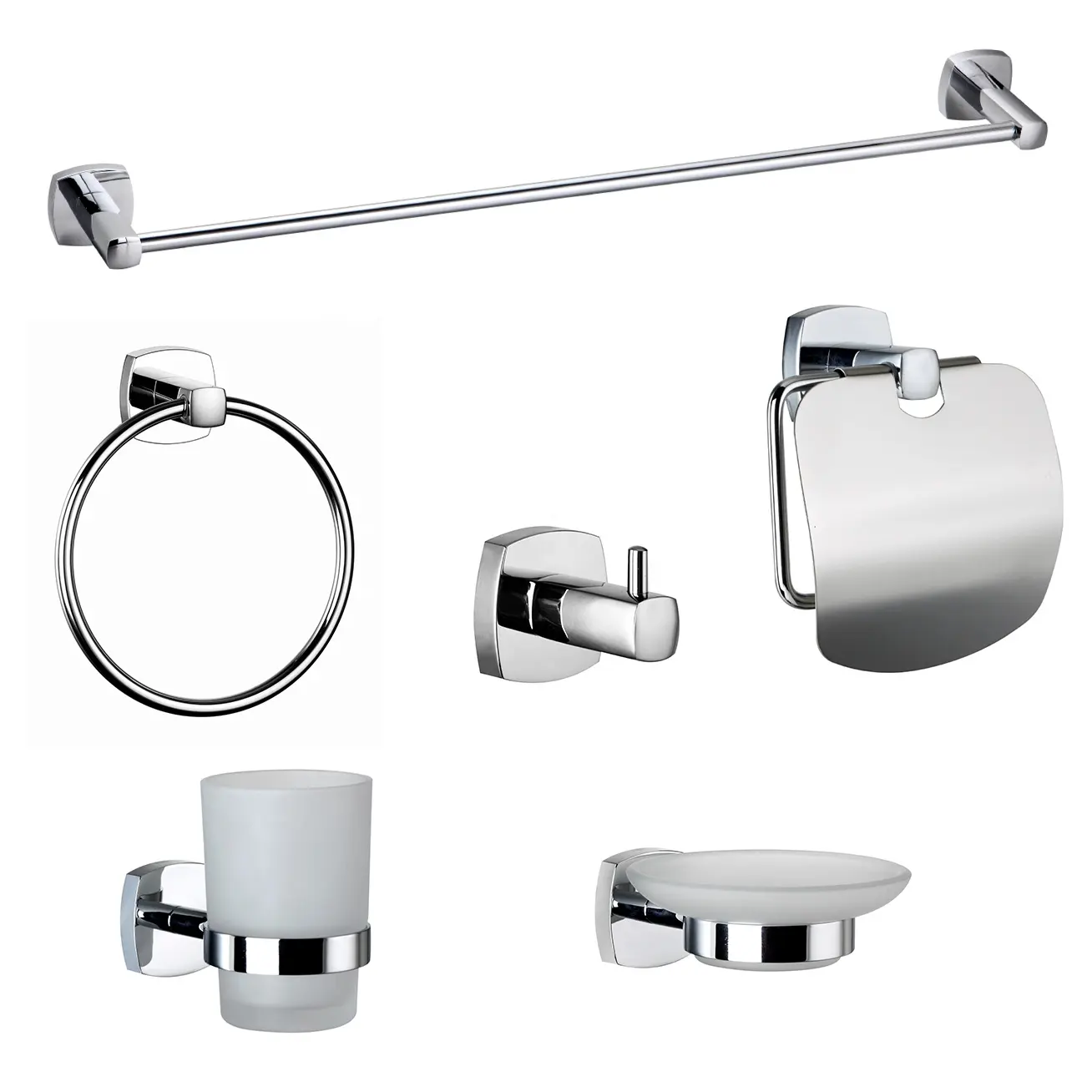 NC55000 ensemble d'accessoires de salle de bain en acier inoxydable de luxe 6 pièces