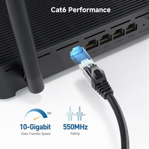 10Gbps RJ45 Ethernet Patch cavo LAN in rame FTP e SFTP tipo placcato oro rete Cat6 Cat6A Patch Cord - Product Image 3