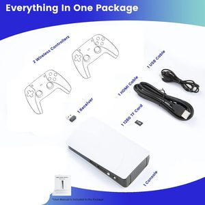 P5 PLUS กล่องเกมย้อนยุคขนาดเล็กที่มีตัวควบคุมคู่แบบไร้สาย2.4G โหลดไว้ล่วงหน้า10000 + เกมคลาสสิก4K รองรับทีวีเอาต์พุต HDMI - Product Image 6