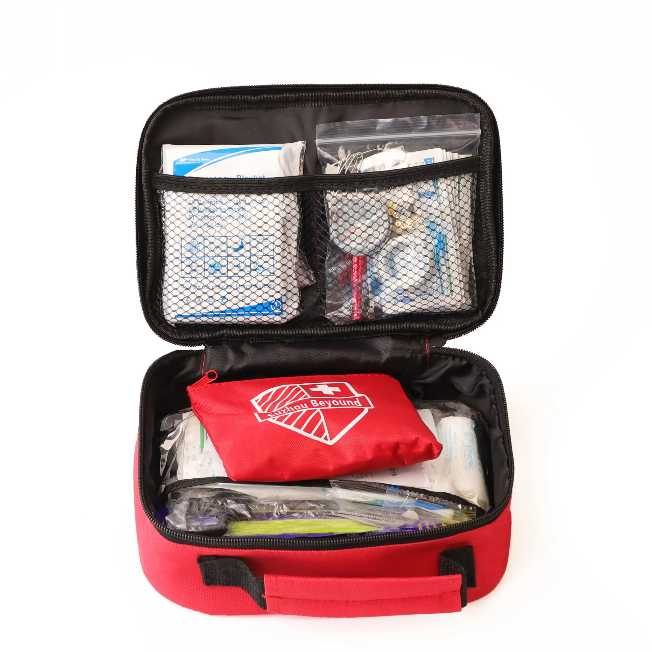 SHBC kit di emergenza di sopravvivenza da campeggio da viaggio portatili all'ingrosso, kit di pronto soccorso