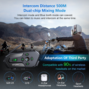 X2 pro многоразовая домофонная гарнитура с двумя чипами, синим зубом - Product Image 5