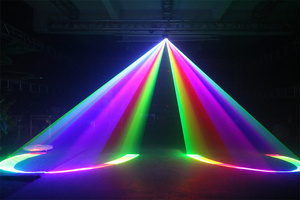 Cặp song sinh sân khấu RGB Laser chiếu sáng 2 mảng tia laser chùm đèn DJ Disco Đảng Club Bar Pub DMX512 điều khiển màu xanh đỏ <span class=keywords><strong>Led</strong></span> cảnh quan - Product Image 6