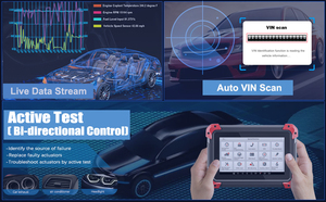 D7 OBD2 Automotive All System Diagnostic Tool <strong>Code</strong> Reader Key <strong>Programmer</strong> Auto Vin with 38+ Reset Functions Active Test