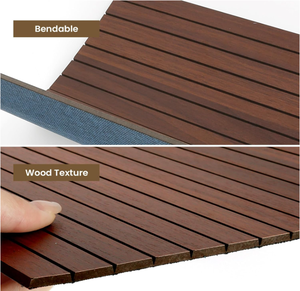 Fabrika doğrudan 1220*2440*6/9mm esnek 3D daire mobilya duvar paneli için tasarlanmış PVC MDF Panel kavisli 3D MDF levhalar - Product Image 6