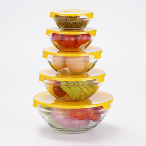 ชุดภาชนะเก็บอาหารแก้ว Borosilicate และพลาสติก PP 5 ชิ้นพร้อมฝาปิดแบบสแน็ปกล่องอาหารกลางวัน 1 ลิตรสําหรับการจัดเก็บที่ปลอดภัย - Product Image 5