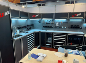 JZD Werkseitig Modulares Werkzeuglagerungssystem aus Stahl, Werkzeugschrank, Werkstatt-Schrank, Garagen-Werkbank mit Schubladen - Product Image 2