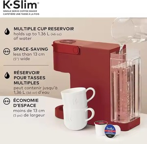 手頃な価格の取引シングルサーブKカップポッドコーヒーブリューワー、キューリグK-ミニプラス、6〜12オンス。
