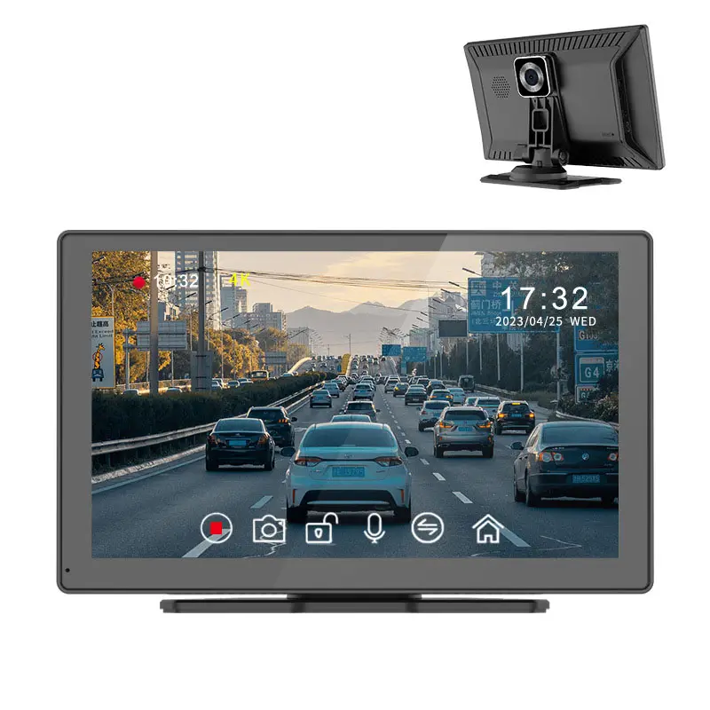 Q9S kamera dasbor mobil dua rekaman, sistem navigasi Auto Android nirkabel Universal untuk mobil
