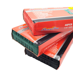 Toptan 46 adet 1/4in sürücü soket cırcır anahtarı seti Bit soket ile alet setleri - Product Image 5