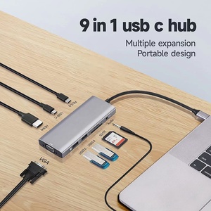 新款9合1 USB C集线器，带音频PD Vag USB 3.0多功能坞站适配器，适用于MacBook Pro - Product Image 4