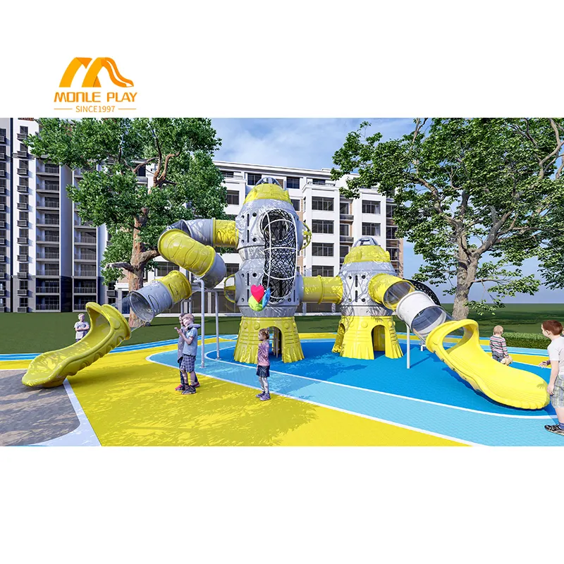 2024 Nieuwe Ruimte Kid 'S Glijbaan Indoor Apparatuur Outdoor Pretpark Amusement Apparatuur Buiten Speeltuin