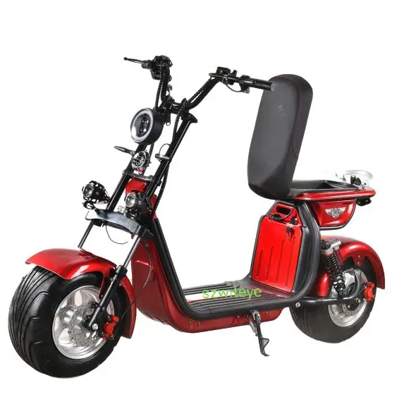 Spor eğlence 1500W güç elektrikli motosiklet 60V12A voltaj depolama uzay kutusu scooter citycoco