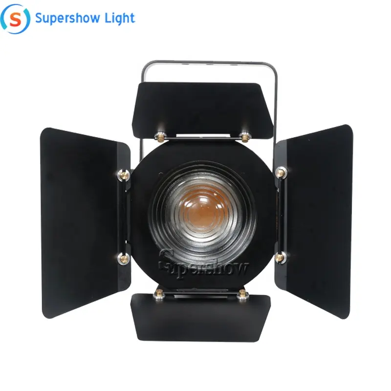 Supershow 100w 200w 300w spot lights estágio branco quente mini led fresnel light DMX auto zoom led cob par light para estúdio de teatro