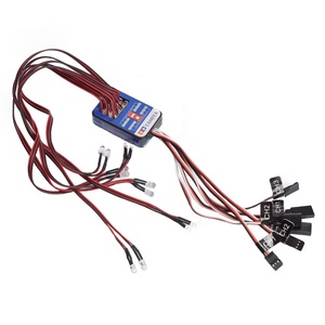 12 LED aydınlatma sistemi kiti direksiyon fren akıllı simülasyon flaş ışıkları için 1/10 ölçekli modeller RC araba Yokomo Tamiya HSP HPI eksenel - Product Image 1