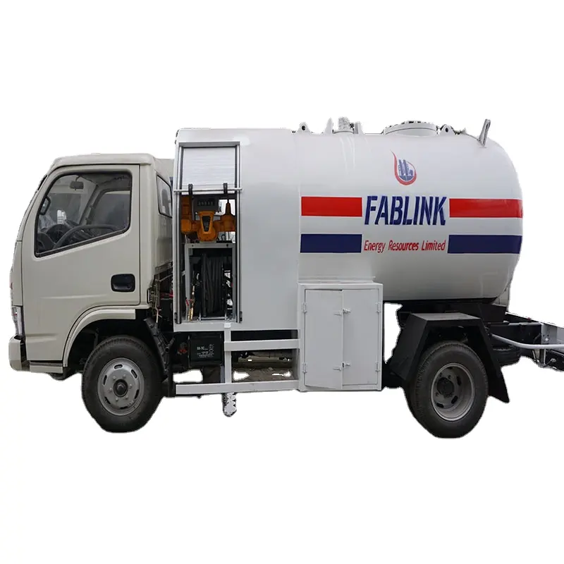 डोंगफेंग 4x2 6 पहियों तरलीकृत पेट्रोलियम गैस टैंक ट्रक एलपीजी सिलेंडर परिवहन ट्रक एलपीजी मशीन ट्रक निर्माता