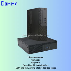 เคส HTPC แนวตั้งแบบบางสำหรับตั้งโต๊ะปรับแต่งได้ K15ไมโคร ATX มินิเคส CFF โลหะพร้อมแหล่งจ่ายไฟ1U และแผง PCIe - Product Image 2