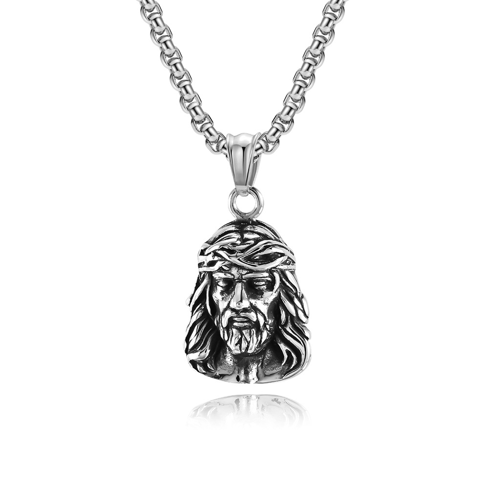 Pendentif simple couleur acier