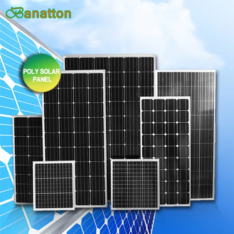 Banatton OEM Bom Preço 50W Watt Monocristalino Painel Solar Poli Célula Solar Módulo Fotovoltaico Policristalino Painéis Solares