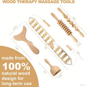 Bán buôn Gỗ Massage công cụ trị liệu Kit thoát bạch huyết Massager cho cơ thể định hình Cellulite gua SHA vẻ đẹp chăm sóc cá nhân - Product Image 6