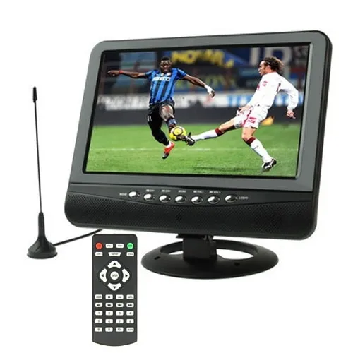 Orijinal 9.5 inç TFT LCD renk taşınabilir Analog TV geniş görüş açısı ile