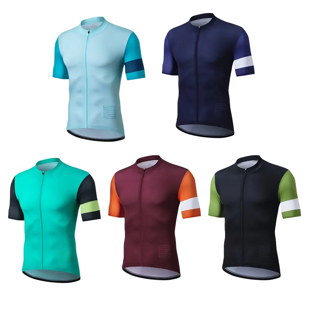 Custom Elastic Quick Dry Mens Pro Cycling Clothes Cycling Shirt Bicycle Bike apparel Short Sleeves Cycling Jersey