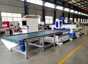 Linea di produzione dell'armadio per mobili con pannello in legno CA-1325 macchina per nidificazione cnc caricamento automatico scarico router cnc per cucina