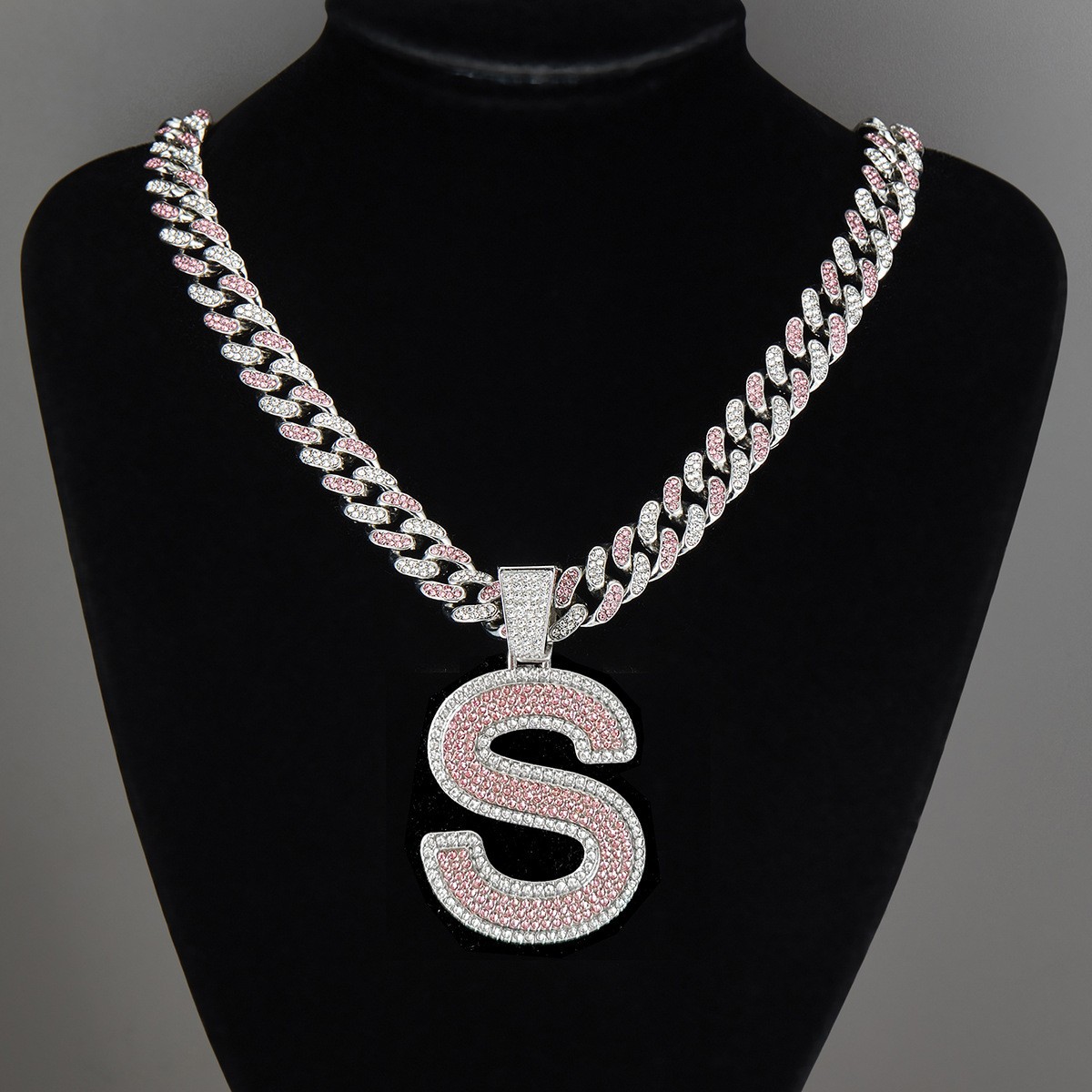 Letra rosa plateada S