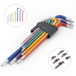 9 adet L şekli sabotaj dayanıklı bağlantı elemanları için renkli ekstra uzun kol torx anahtarları torx allen anahtarı anahtarı seti - Product Image 1