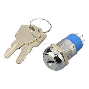 19MM Metal anahtar kilit otomatik kapı anahtar anahtarı üzerinde anlık 2 pozisyon Mini döner elektrik anahtar anahtarı - Product Image 1
