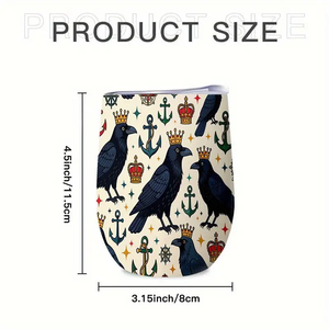 Taç karga tasarımı ile özelleştirilmiş 12oz paslanmaz çelik bardak sıcak/soğuk içecekler için sızdırmaz yalıtımlı kahve fincanı - Product Image 2