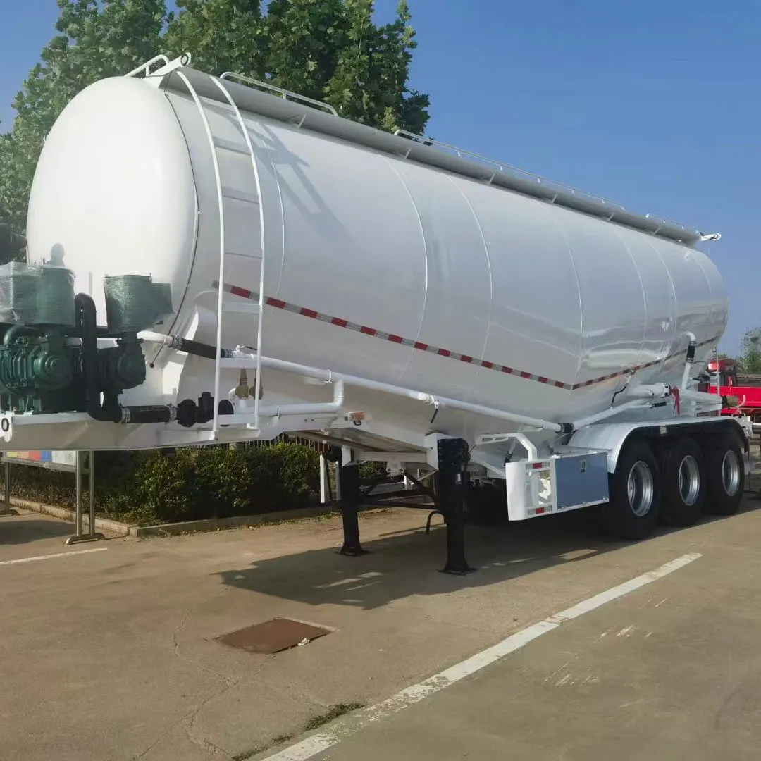 Fabriek Verkoop Roestvrij Tanker Oplegger Cement Bulk Poeder Materiaal Oplegger Te Koop