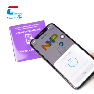 Venta de fábrica, etiqueta NFC, Chip incrustado, forma personalizada, enlace de código QR, pegatinas de tarjeta de revisión de Google - Product Image 3