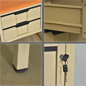 IYANEN KD Structure 3 Drawers Home Office <strong>Desk</strong> Metal Office <strong>Computer</strong> Table <strong>Desk</strong> Modern Furniture Steel <strong>Simple</strong> Double Table <strong>Desk</strong> - Product Image 6