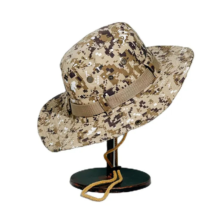 Chapéu balde ao ar livre, chapéu de pescador camuflado para homens, caminhadas, montanhismo, primavera e verão