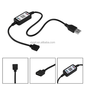 DC 5V-24V RGB светодиодный контроллер приложение RGB музыкальный контроллер для светодиодной полосы 5050 4-контактный мини-USB контроллер - Product Image 4
