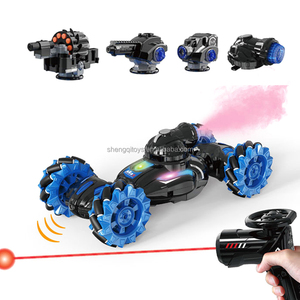 LKTOYS 4 Head RC Cars Tank That Shoots Bullets Bubble Spray 4in1 RC Tank Remote <strong>Control</strong> Car RC Stunt Car Chase Light <strong>Control</strong>