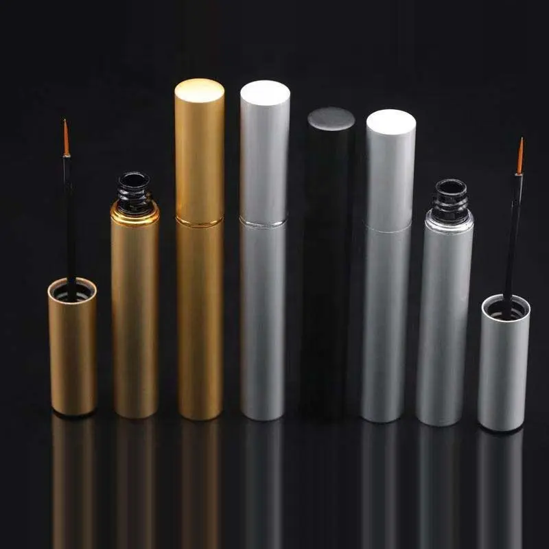 P-lan atacado personalizar marca 4ml, prata, preto, ouro, redondo, tubo delineador líquido de alumínio