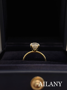 Изготовленный на заказ VVS IGI GIA Сертифицированный HPHT CVD 1CT 2CT 3CT лабораторный бриллиант 14K золото ювелирные изделия помолвка овальное кольцо для женщин - Product Image 6