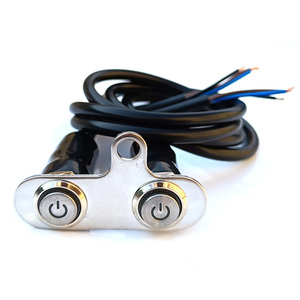 מוט מראה מחדש מתג צופר המראה מתגי אופנוע אור מתכת עמיד למים עבור כפתור שליטה אופנוע - Product Image 4