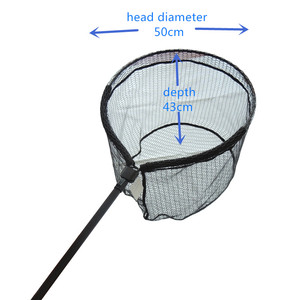 Balıkçılık ekipmanları derin büyük balık ağı uzanan katlanabilir teleskopik çubuk kolu el balık ağı kauçuk kaplama kafası - Product Image 4
