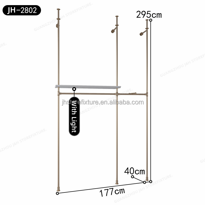 Con LED brillante oro + blanco L177 * W40 * H295CM
