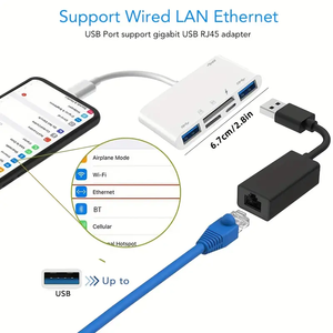 适用于IPhone14/13 /12/11存储卡读卡器Otg相机适配器的6合1 sd卡读卡器支持sd卡和tf卡 - Product Image 4