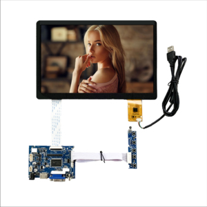 Módulo de pantalla LCD TFT de 10,1 pulgadas con interfaces Hd-mi/USB/LVDS, pantalla táctil de vista completa HD IPS de 10 "compatible con función multitáctil