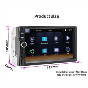 7英寸安卓全球定位系统导航单元，带USB sd卡水晶般清晰的高清音视频播放器仪表板，配有后置摄像头 - Product Image 4