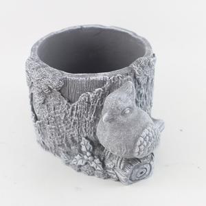 Grosir pot bunga semen singa bulat, penanam untuk bunga untuk penggunaan dalam/luar ruangan - Product Image 4