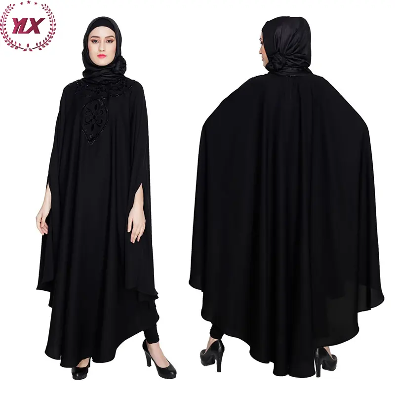 ढीले ढाले दैनिक पहनने Abaya महिलाओं मुस्लिम आकस्मिक लांग मामूली कपड़े पारंपरिक मखमल पिपली काले ईरानी कफ्तान